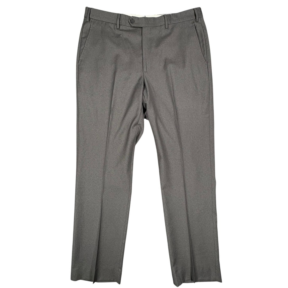 Santorelli Loro Piana Roma Dress Trousers Mens 38 Gray Super 110s Flat Front